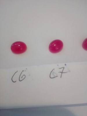 1 einzelner Natural rosa Chalcedony Chalcedon ca. 8 x 10 mm Oval Cabochon C 7