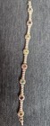 925/14k Ross Simons China Stamped: 925-Sterling/14k Bezel set Gemstones Bracelet — photo 7