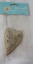 Sass & Belle Metal Hanging Heart Decoration Dove Love Wedding Xmas Vintage Shabb