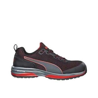 Puma Speed Composite Toe Work Shoes Black Red Slip Resistant ESD Athletic Safety