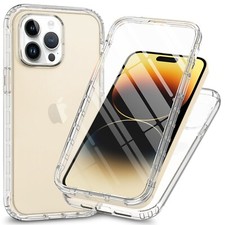 For iPhone 16e 16 Pro Max 15 14 13 Shockproof Case with Screen Protector Cover