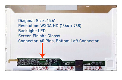 Display Bildschirm Screen LED Kompatibel für Fujitsu Lifebook A544, A555/G