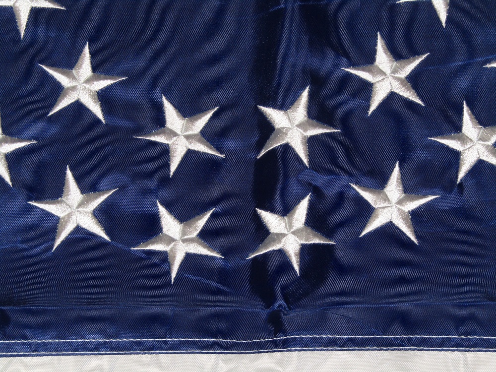 3x5 Ricamato Americano 48 Stella Lineare 600D Nylon
