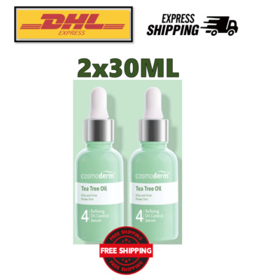 2X COSMODERM Tea Tree Oil Refining Oil Control Serum 30ML For Acne Prone Skin