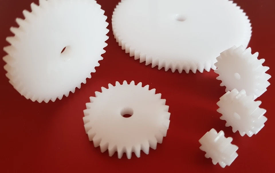 HFT Gears Module 1 Made Of Plastic Machined 10 To 120 Teeth - POM Plastic Spur Gear