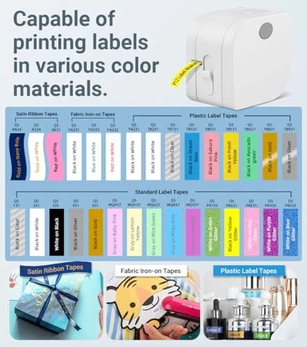 Portable Bluetooth Label Maker Machine with Inkless Mini White Tape Portable Bluetooth Label Maker Machine with Inkless Mini White Tape