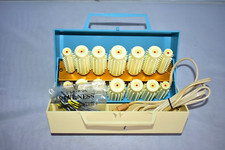 Vintage CLAIROL Kindness Instant Hairsetter Rare Blue Case 14 Rollers