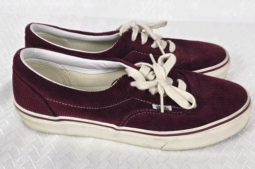 Vans Unisex Skater Corduroy Maroon Red Laced Shoes M7 W8.5 721278 - Picture 6 of 8