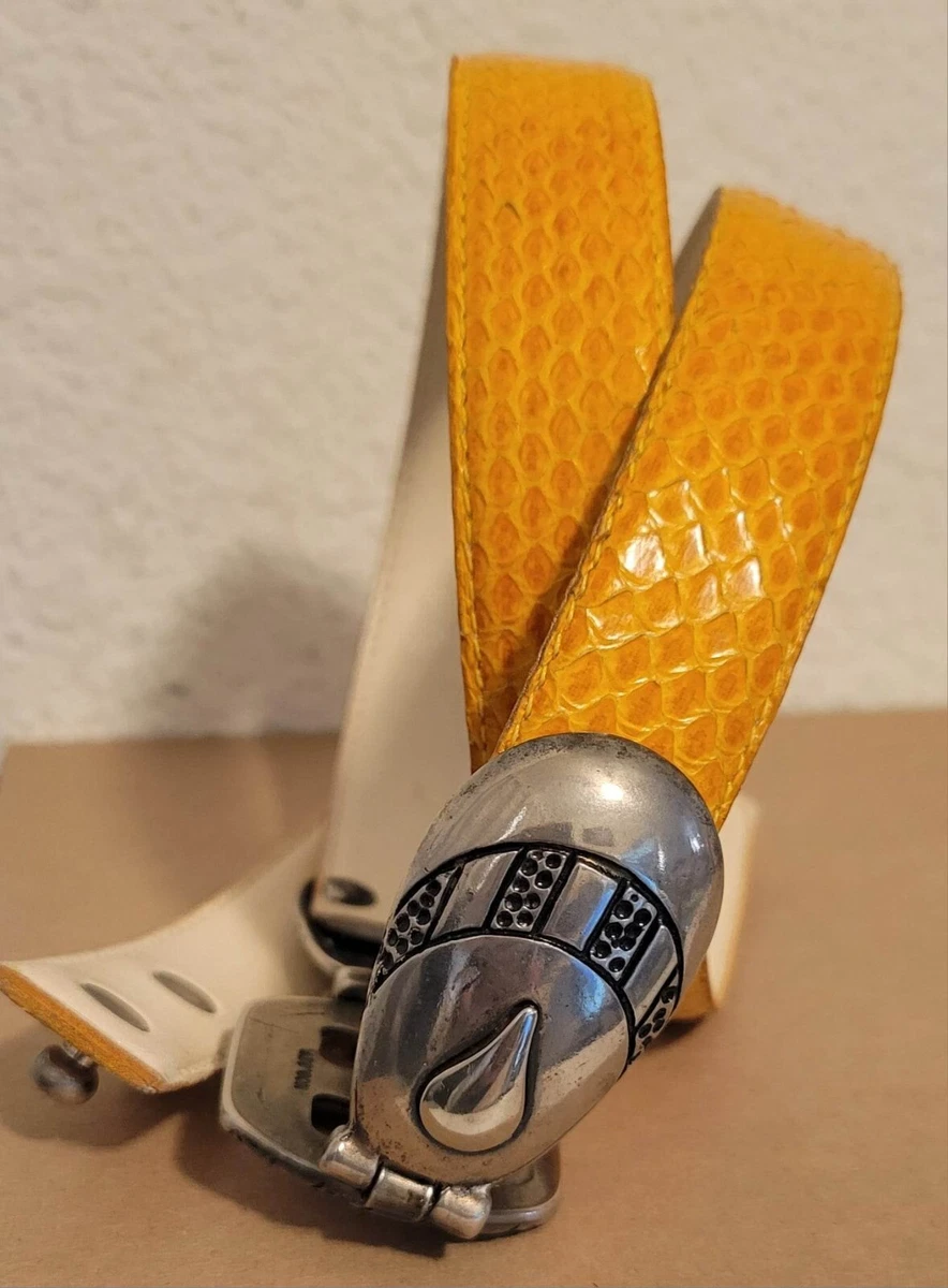 Snakeskin Yellow Belts for Women for sale | eBay display picture 1