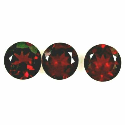7mm Round Cut Natural Red Garnet Untreated Loose Gemstone for sale 5-100  pcs - Main Image