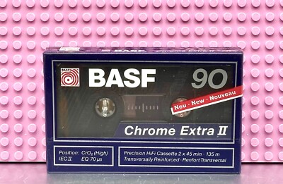BASF  CHROME EXTRA  II   90  1989     TYPE II   BLANK CASSETTE TAPE (SEALED)