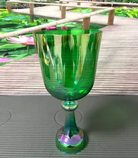 432Hz Cosmic Grail Green Color F Heart Chakra Quartz Crystal Singing Bowl 6"