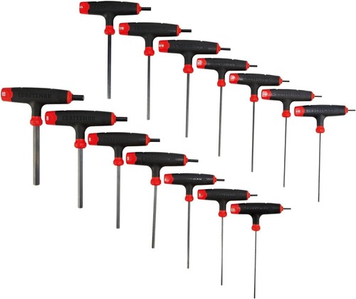 CRAFTSMAN T-Handle Allen Wrench Set, Hex Keys, SAE & MM, 14 Piece (CMHT26001-2) - Picture 2 of 5