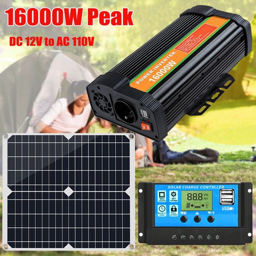 16000W Car Power Inverter DC12V to AC 110V 200W Solar Panel Kit 100A Controller - Picture 20 of 22