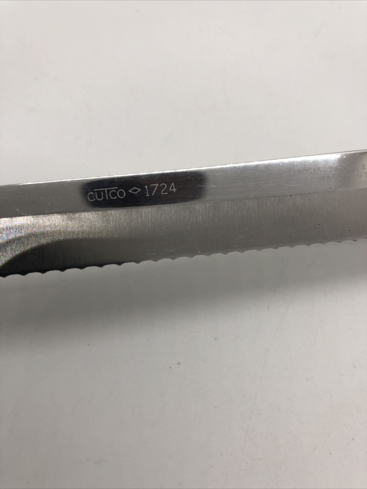 Vintage Cutco Bread Knife 1724 Serrated Brown Swirl Handle eBay