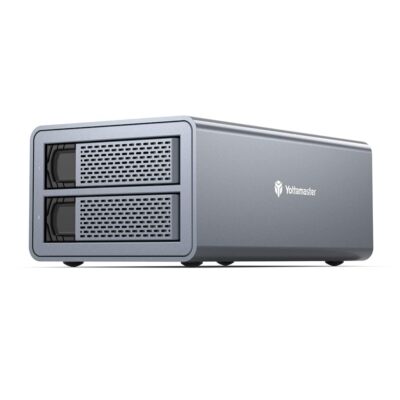 2 Fach RAID Festplattengehäuse Aluminium USB3.0 Gehäuse für 2,5''/3,5'' HDD/SSD
