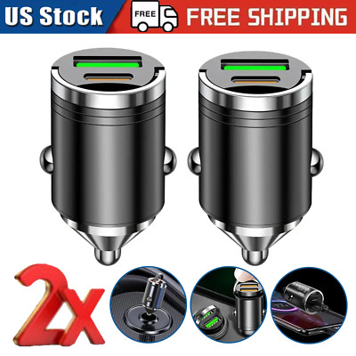 2 Port USB Super Fast Car Charger Adapter For iPhone Samsung Android Cell Phone