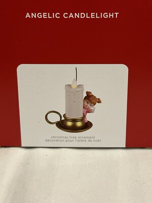 Hallmark Angelic Candlelight Magic Light Motion Keepsake Christmas Ornament