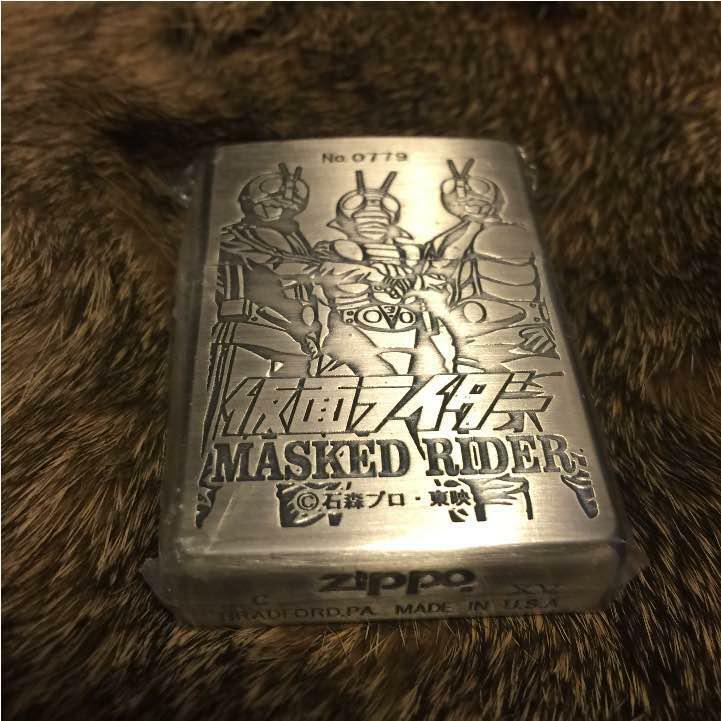 Zippo Oil Lighter Kamen Masked Rider No.4 Heroes Silver Zippo Oil Lighter Kamen Masked Rider No.4 Heroes Silver