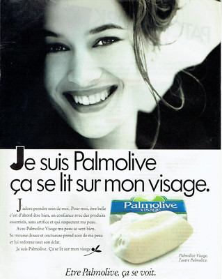 Werbung Advertising 0323 1990 Seife Palmolive es liest sich auf meinem Gesicht