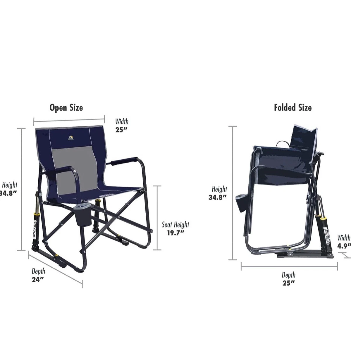 GCI outdoor freestyle rocker mesh chair outdoor camping chair