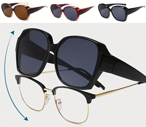 ✅ Pull On Sunglasses Glasses Wearers Pull On Glasses Gradient Over Glasses DHL