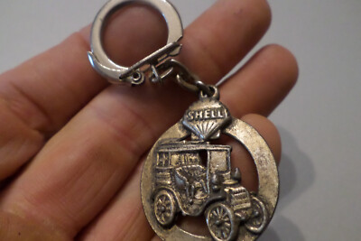 alter Schlüsselanhänger Car Key-Ring SHELL Auto PANHARD LEVASSOR 1899 Öl 3D