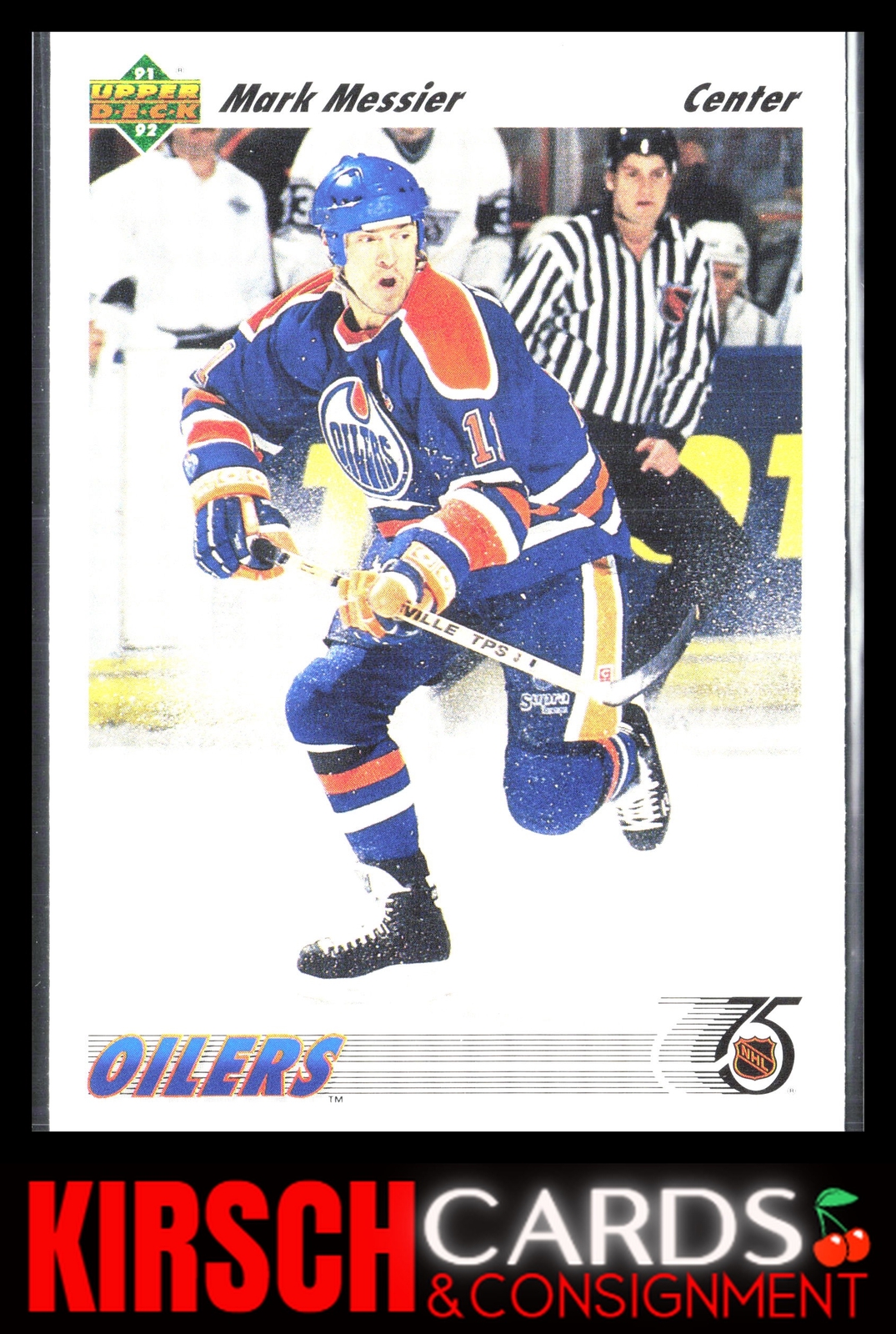 Mark Messier 1991-92 Upper Deck French #246a Edmonton Oilers