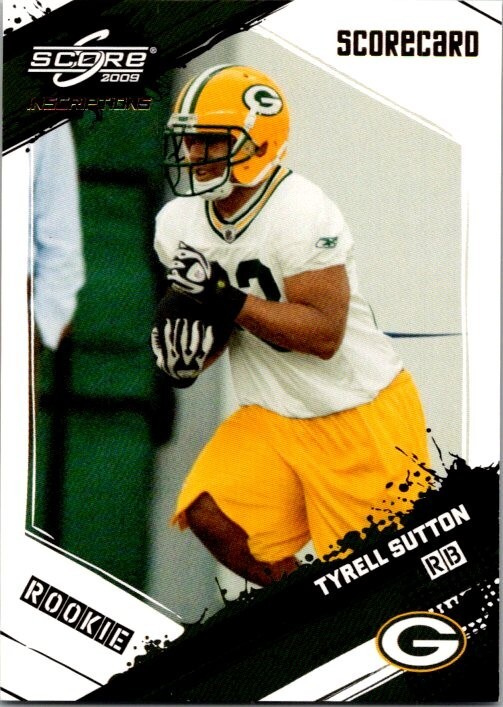 2009 SCORE INSCRIPTIONS SCORECARD PARALLEL #398 TYRELL SUTTON RC 31/50