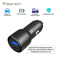 Eonon A300 KFZ schnell Ladeger�t USB Typ-C f�r IPhone Samsung Zigarettenanz�nder