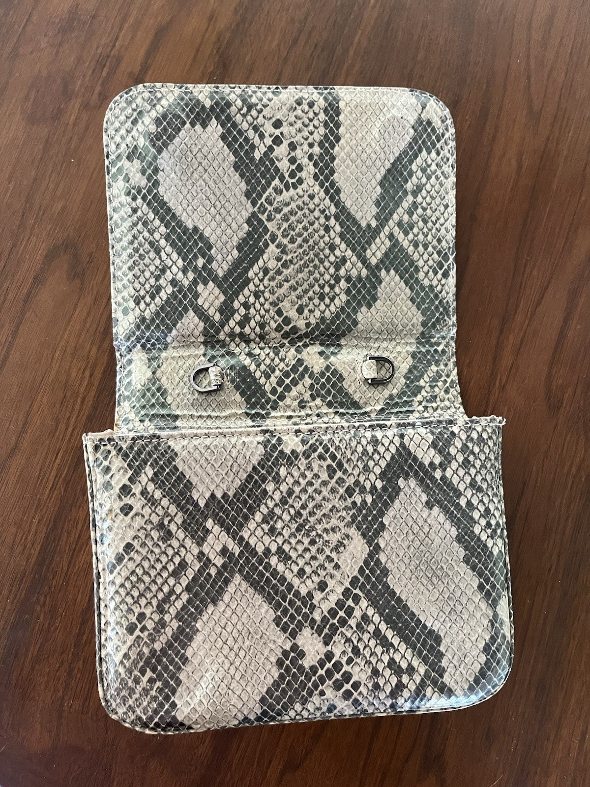 Authentic CASHHIMI Black and White Python Embosse… - image 12