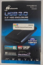 Mediasonic USB3 2.5" HDD SSD Enclosure SATA3 6G UASP Windows/Mac P P