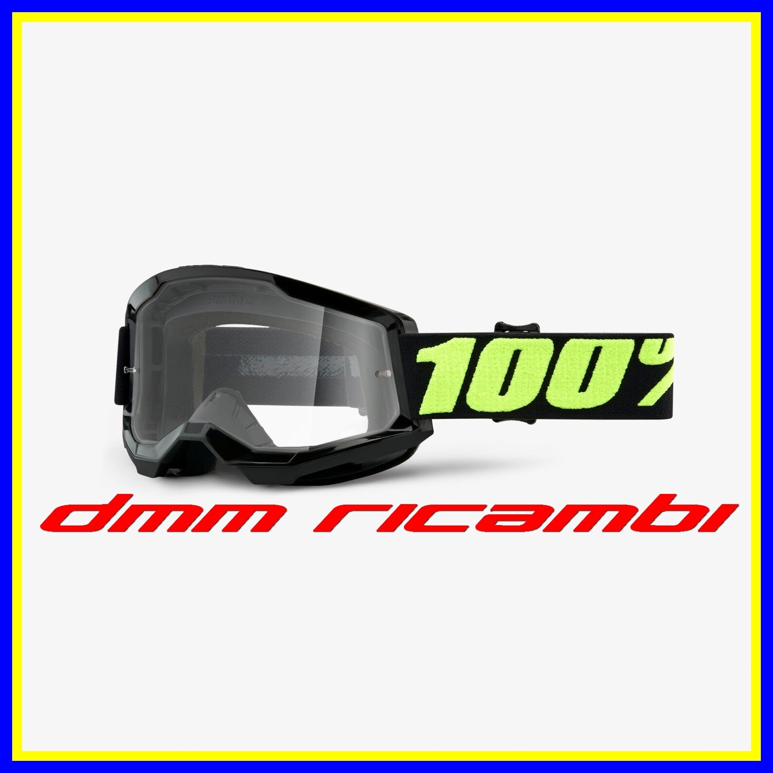 Occhiali 100% STRATA 2 UPSOL Moto Cross Enduro Motard ATV Quad Bici Maschera