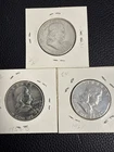 1951-S 1952-D 1961 50C Franklin Half Dollar lot of 3 Silver coins