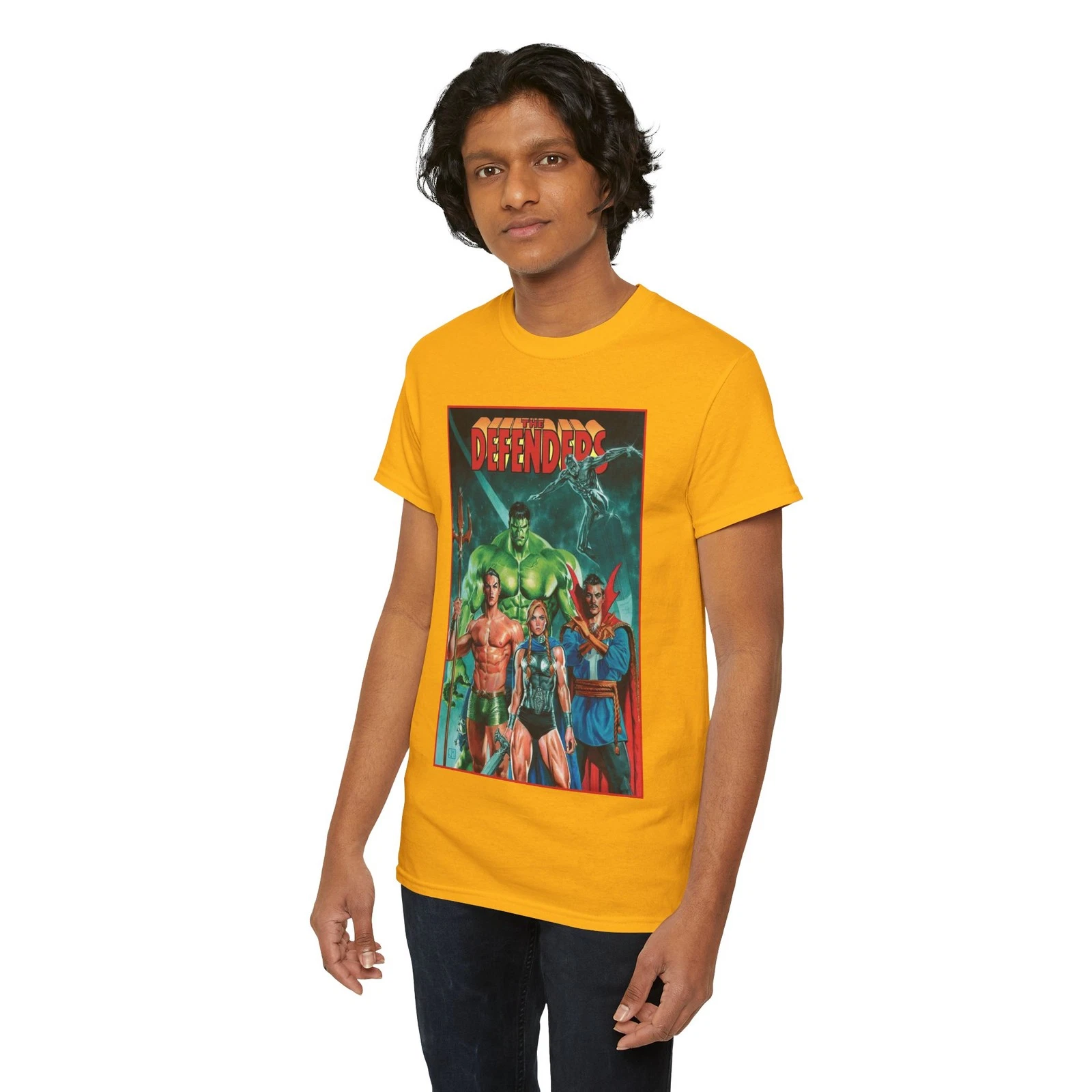 Defenders T-Shirt - Dr Strange, Valkyrie, Hulk, Namor, Silver Surfer - Marvel