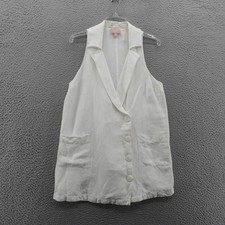 Show Me Your Mumu Levi Linen Blazer Dress Small White Womens Sleeveless Summer