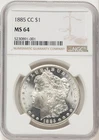 1885-CC Morgan Dollar NGC MS64