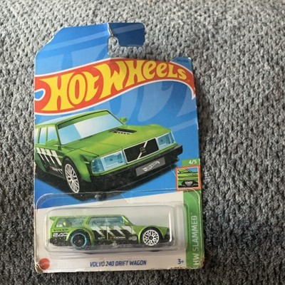 Hot Wheels Volvo 240 Drift Wagon HW Slammed 1:64 Diecast Green Car