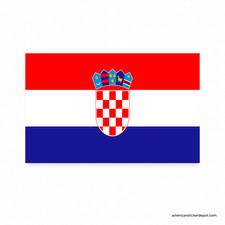 Croatia Flag Sticker Decal Car Bumper Truck Motorcycle Vinyl 5x3 USA Made
