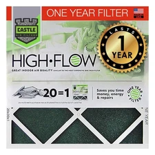 No Toil, Castle One-Year HVAC Furnace Filter, 20" x 25" x 1" MERV 8 - High Flow