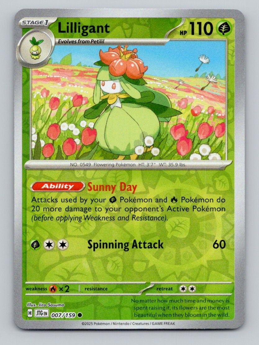 Lilligant 007/159 Common Journey Together Pokemon Reverse Holo Near Mint