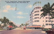 Postcard Vin(1)FL,Miami Beach Lincoln Road Shopping area DC75 P 3/14/1947 (#931)