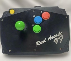 Sega Saturn Real Arcade VF HSS-09 Arcade Stick Controller Boxed Rust on Base