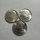 Lot of 3 1964 Kennedy Half Dollars 90% Silver