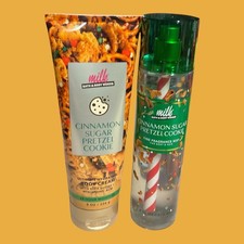 Bath Body - Cinnamon Sugar Pretzel Cookie - Spray Body Cream - Full Size