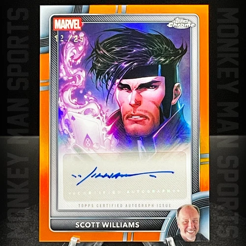 2026 Topps Chrome Marvel - Gambit AUTO /25 - #AA-SW ORANGE REFRACTOR VARIANT