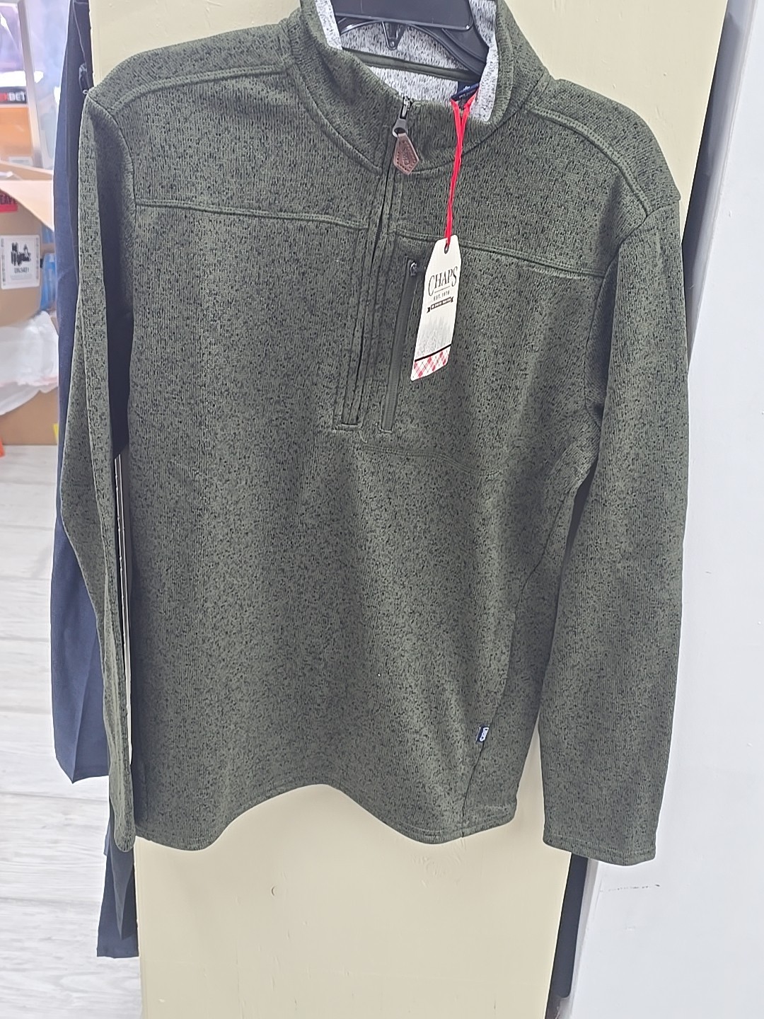 Chaps brand fleece quarter-zip pullover sweater Size S