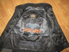 Womens HARLEY DAVIDSON FXRG heavy weight reflective motorcycle jacket vest M Md
