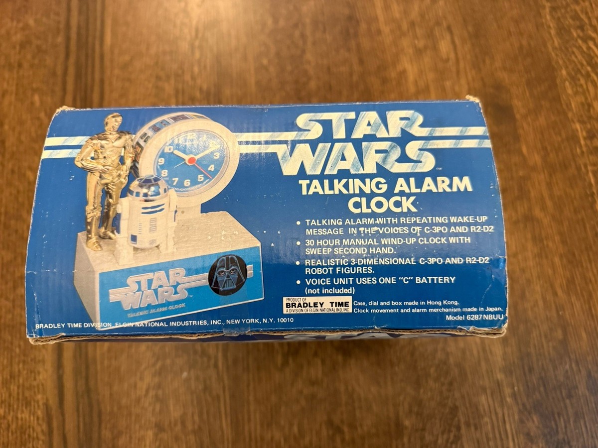 Star Wars Bradley Vintage Quartz Talking Alarm Clock 1984 C-3PO