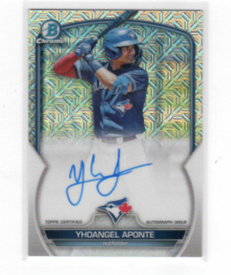 2023 Bowman Chrome Mega Box Mojo Autographed Refractor #BMA-YA Yhoangel ID:48613